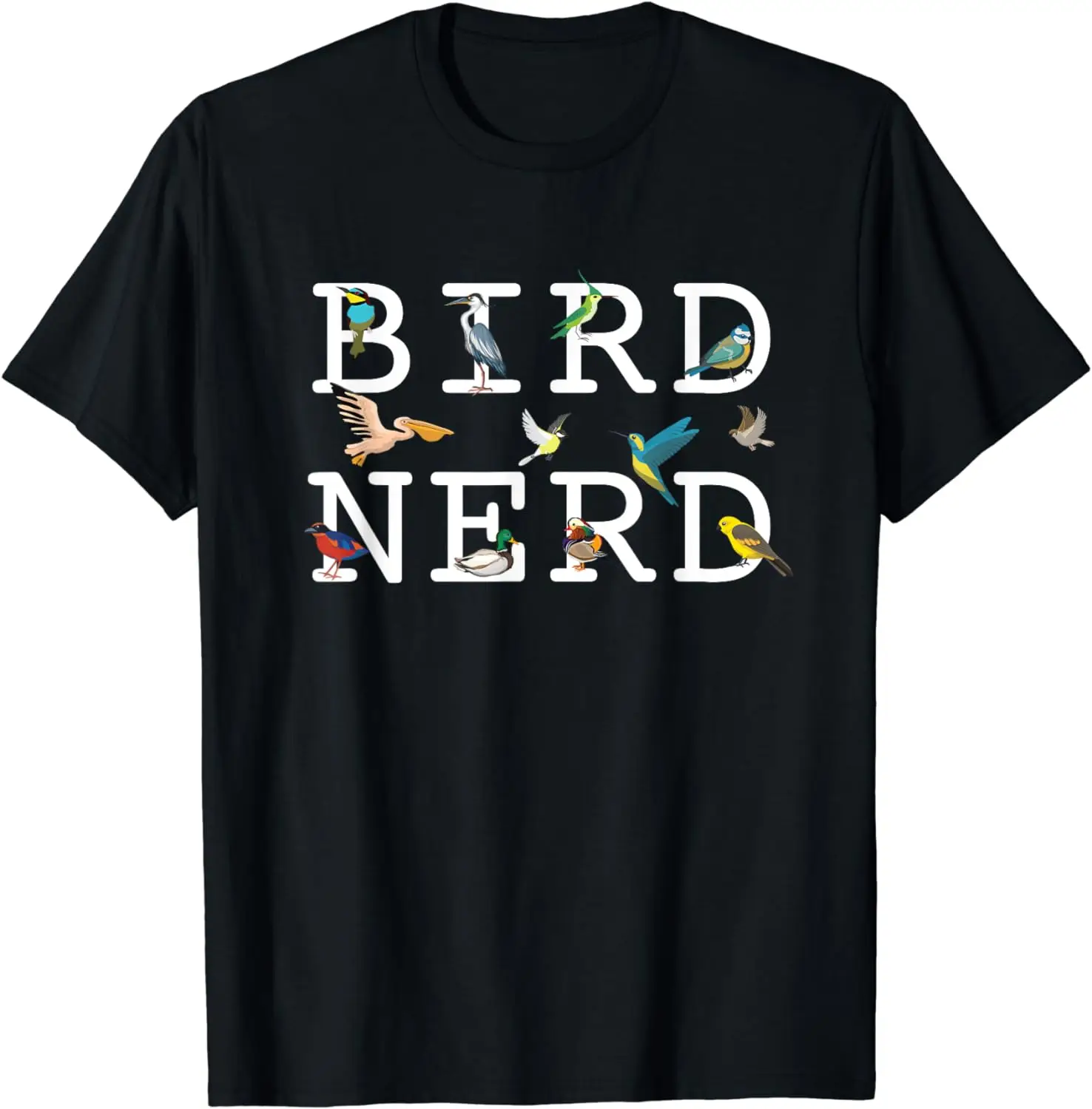 Retro Style Cool Bird Lover Birdwatching Present Birdwatcher Birder Gift T-Shirt Men Clothing Streetwear Graphic T Shirts