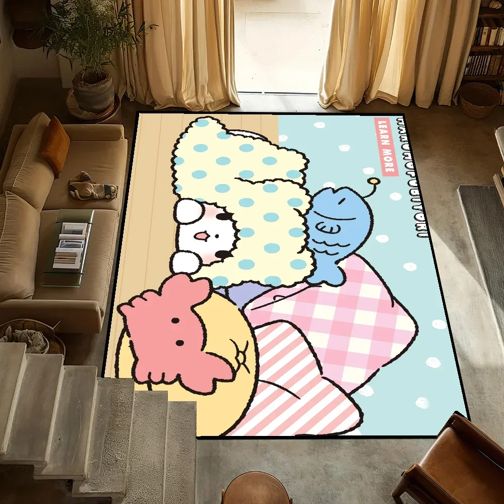 

Милый ковер с героями мультфильмов, прикроватная тумбочка, кухня, ванна, гостиная, дом, спальня, напольный коврик, большой ковер, украшение