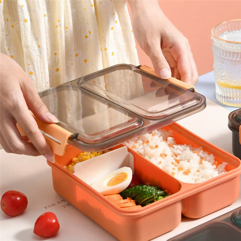 ABRS-fiambrera contenedor de alimentos separado a prueba de fugas para calefacción por microondas oficina/escuela/senderismo Bento Box