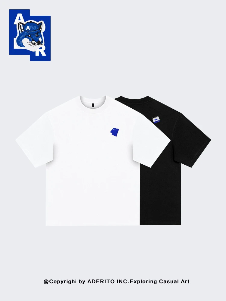 

Футболка ITO Brand с вышивкой, классическая, с круглым вырезом, из дышащего хлопка, в уличном стиле, для мужчин.