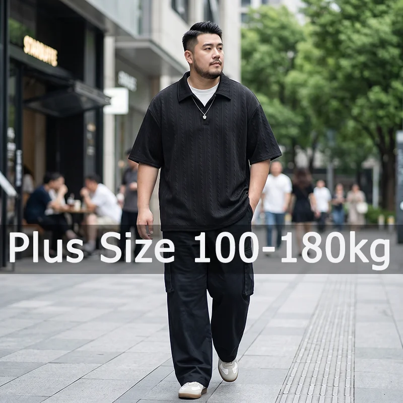 

Мужские поло больших размеров, черные поло 5XL, 6XL, 7XL, для веса 110-175 кг, летние свободные топы с коротким рукавом, мужская одежда больших размеров, мужская модная одежда, мужские поло-рубашки