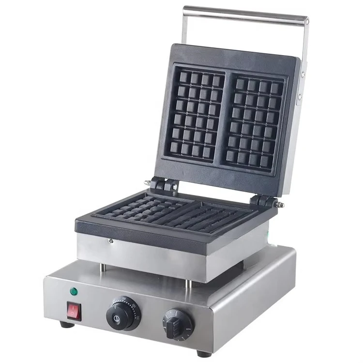 Hot Sale Commercial Waffle Iron Electric Belgium 2-Slice Waffle Maker Machine