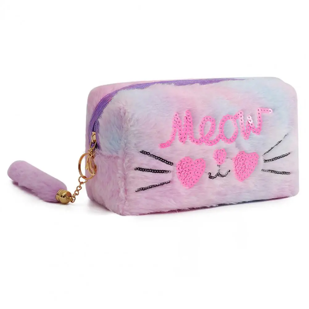 Pencil Case Plush Pencil Pouch Stationery Storage Container for Students children pen case