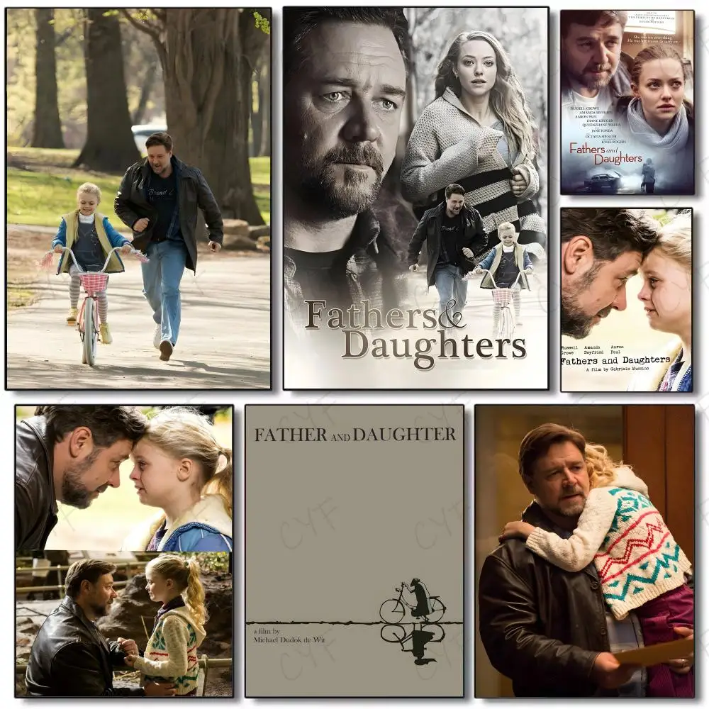 Tender Timeless F-Father and Daughter Bond Art Poster Painting Wall Art Mural for Living Room Home Decor and Gifts