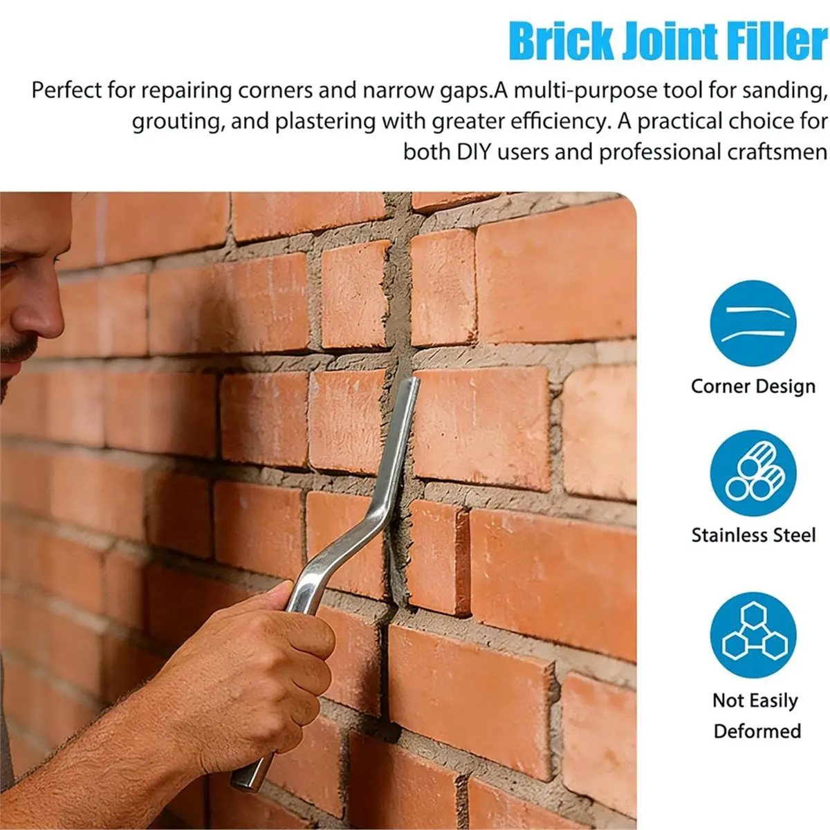 4 Pack Brick Jointer Tool, 1/2