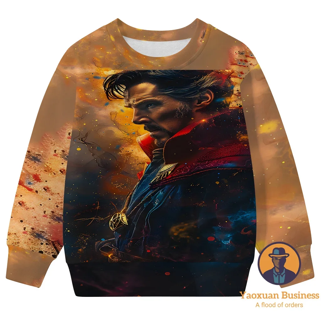 

Лидер продаж 202, Мстители, Доктор Стрэндж, дети, маленькие мальчики и девочки, толстовка с круглым вырезом с 3D принтом, милый ветрозащитный теплый осенний свитшот ​