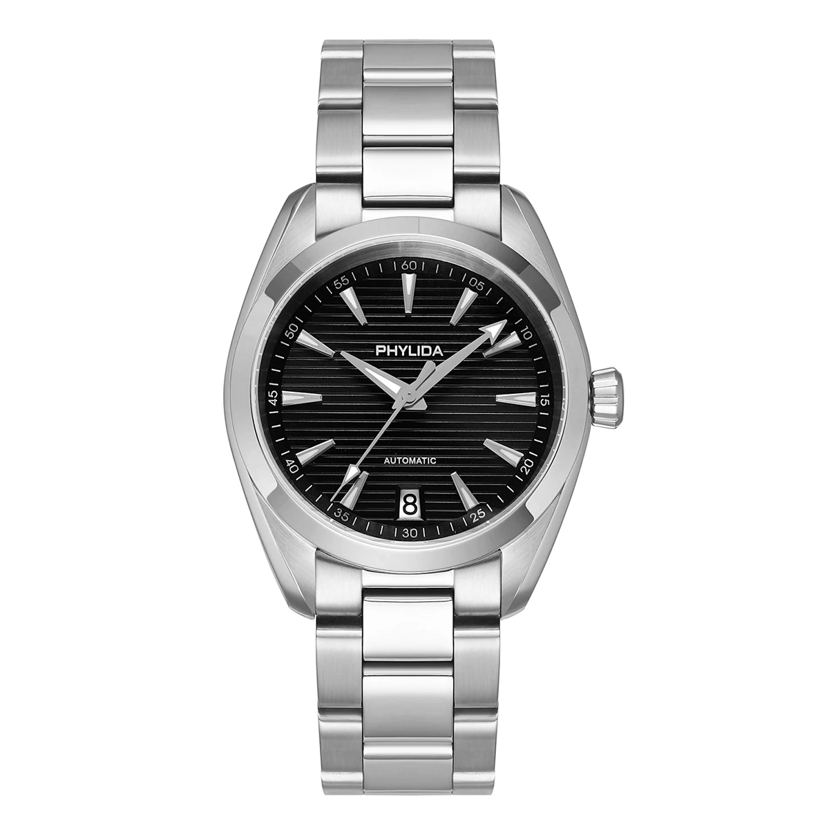 PHYLIDA 38 мм AQUA AT150 мужские автоматические часы с черным циферблатом механические наручные часы BGW9 циферблат NH35A механизм 150 м водонепроницаемые