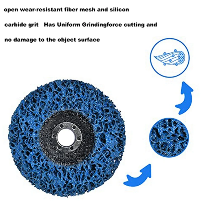 8 Pack Strip Disc Stripping Wheel Kit For Angle Grinders Remove Rust Paint Stripping Wheel Clean Coating Welds, 4X5/8 Inch