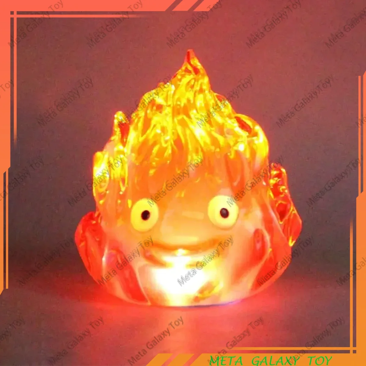 New Objects Lamp Cartoon Calcifer Anime Candle Cartoon Action Figure Lamp with Emiting Light Model Statue Pvc Custom Toys Gifts