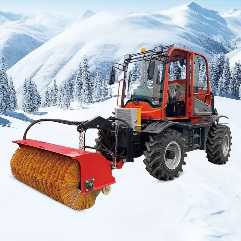 Four Wheel Driving Snow Blower Machine Ride On Snowplow Snowblower Machine Road Snow Sweeping Sweeper Machines Hot Sale France