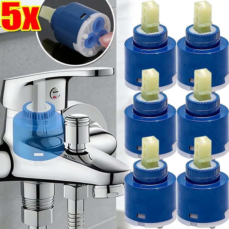 

Universal 35/40mm Faucet Cartridges Thermostatic Mixing Valve Core ABS Plastic Temperature Control Kitchen Bath Replacement Part