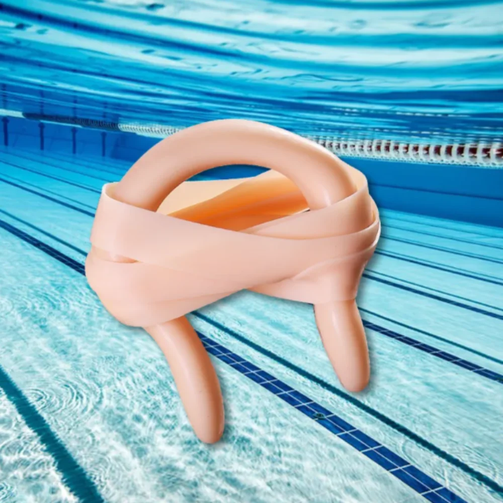 مع سلسلة السباحة مشبك الأنف مربوطة اللاتكس سيليكون حبل مشبك الأنف قابلة لإعادة الاستخدام مقاوم للماء السباحة الأنف المقابس النوم الشخير