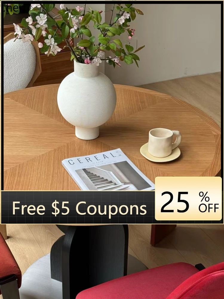 

round table solid wood dining table log round table household home decoration accessories