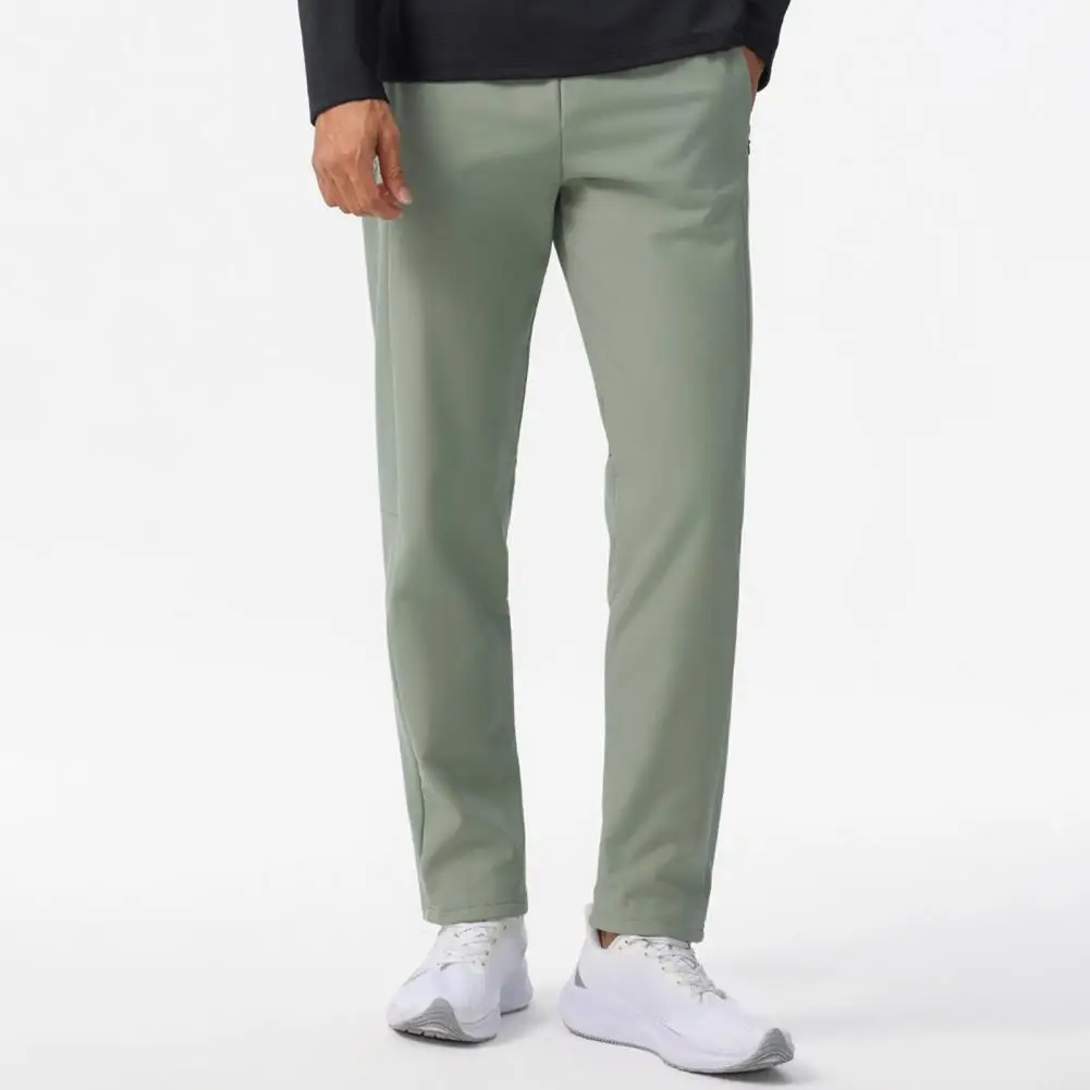 

Warm Fleece Sweatpants Outdoor Men's Waterproof Mountaineering Pants with Elastic Waist Breathable Sport for Hiking for Active