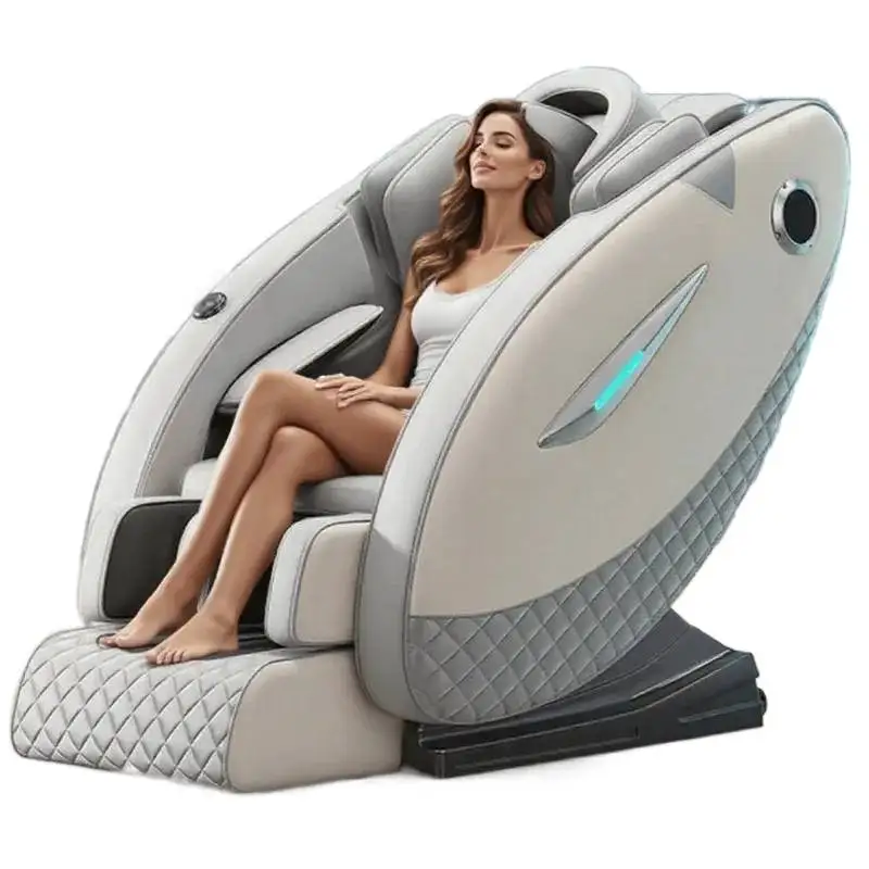 2026 4D Ganzkörper-Entspannungsmassagestuhl 2025 Zero Gravity SL-Track Shiatsu Liegestuhl mit Bluetooth-Lautsprecher und KI-Steu