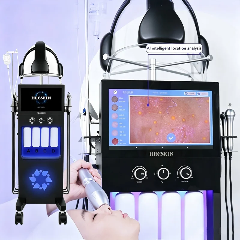 11in1 Professional Blackhead Suction Machine Aqua Bubble Machine Salon Surface Exfoliating Camera Ai Skin Care Device