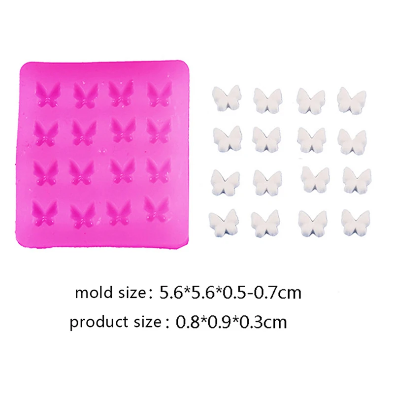 1pcs/bag Butterfly Shape Epoxy Resin Molds Charm Pendant Silcone Moulds Ultra-Light Clay Handmade Butterfly Mold