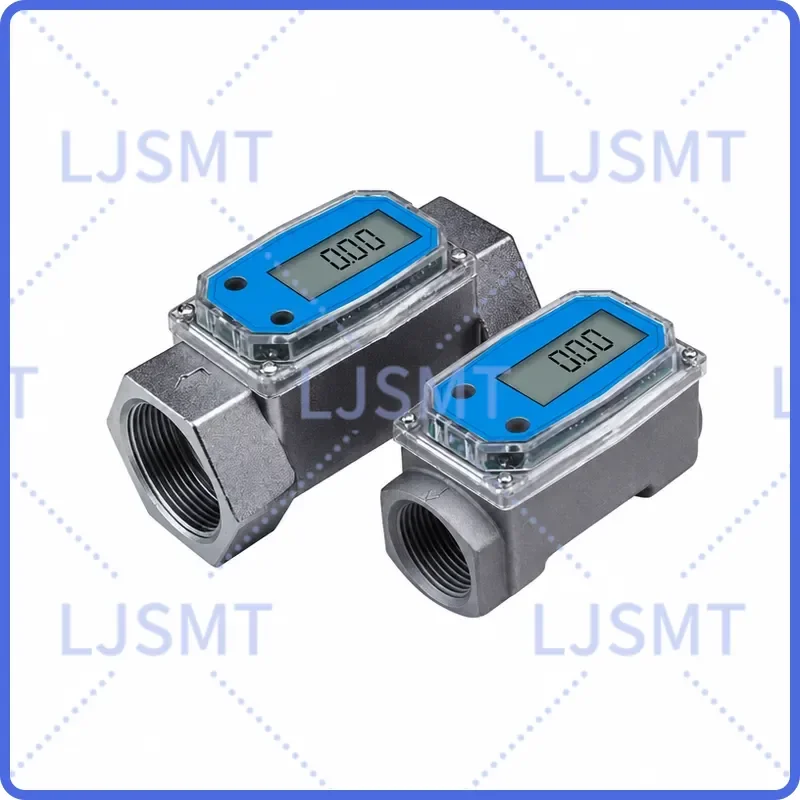 High Precision Digital Flowmeter Electronic Liquid Turbine Flow Meter for 1 1.2 1.5 2 2.5 3 Inch Pipe Diameter Water Oil Fuel