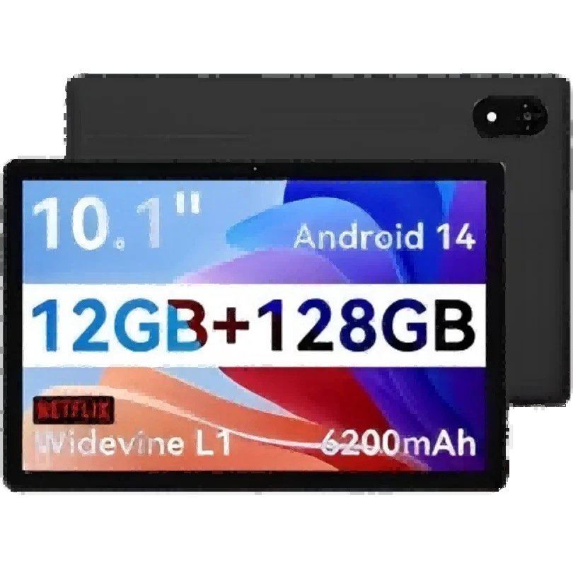 

ALLDOCUBE iPlay 60S Dual-SIM 4G LTE Tablet 10.1-inch 4GB+8GB RAM 128GB ROM Widevine L1 Android 14 OS 6200mAh Battery Tablet PC