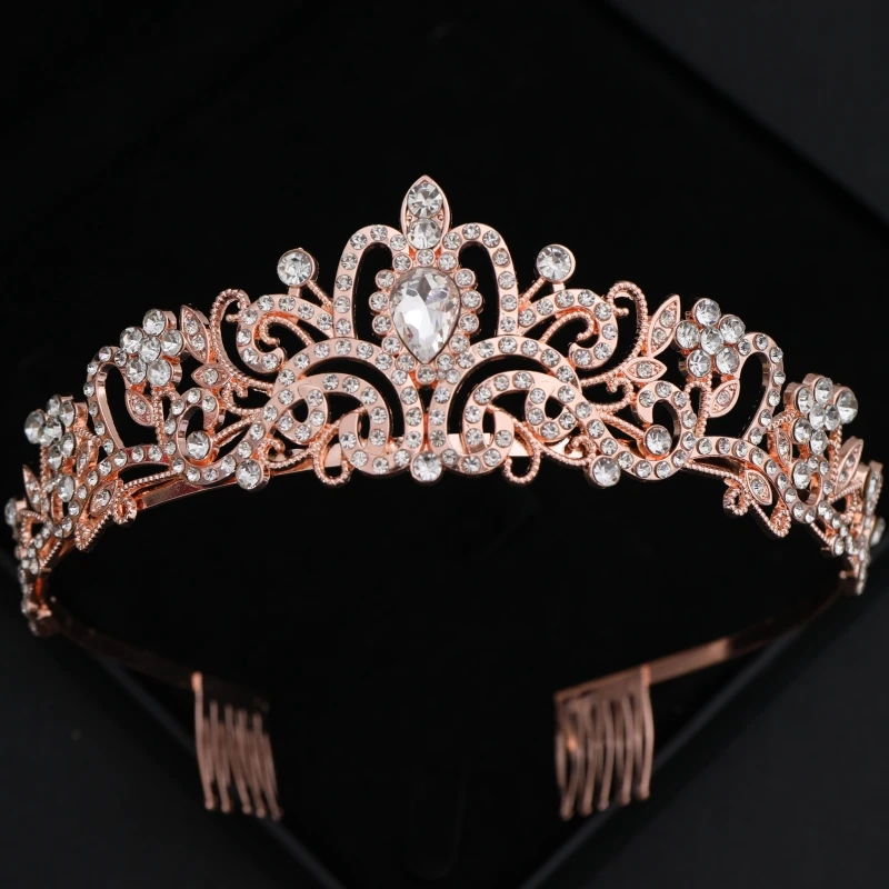 Crystal Bridal Tiaras And Crowns Rhinestone Prom Diadem Crown For Women Bridal Wedding Hair Accessories Jewelry Crown Tiara Gift