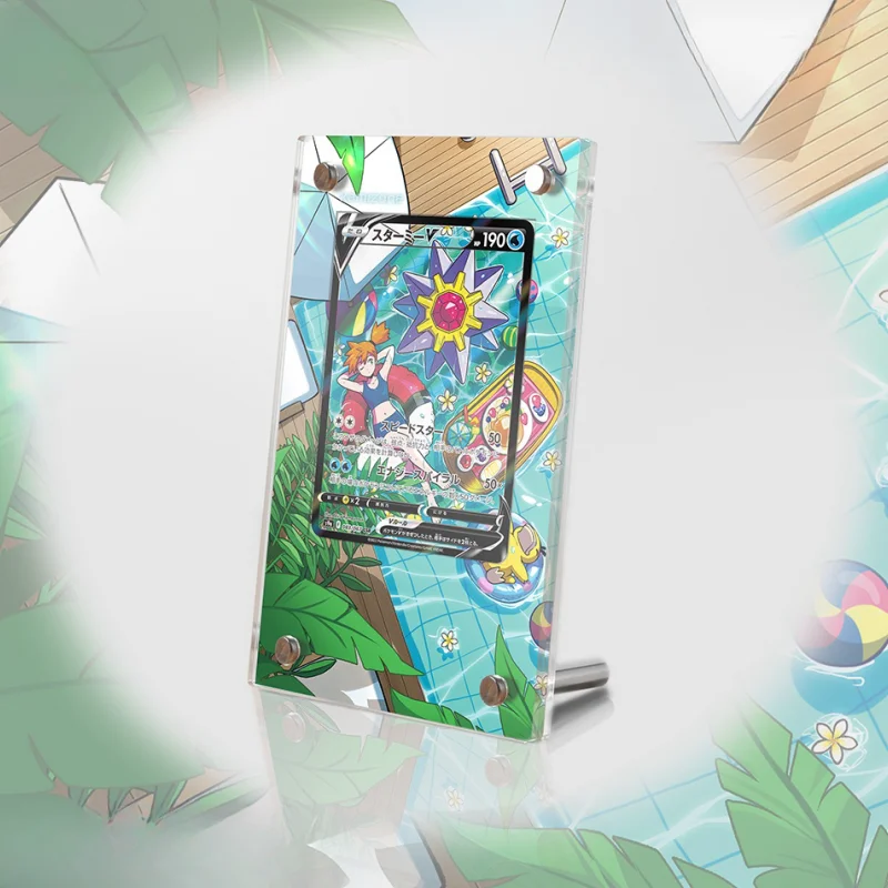 

Pokemon Cards Brick Extended Picture PTCG Starmie Anime Game Protective Case Self Made Acrylic DIY Toy Gift Does No Include Card