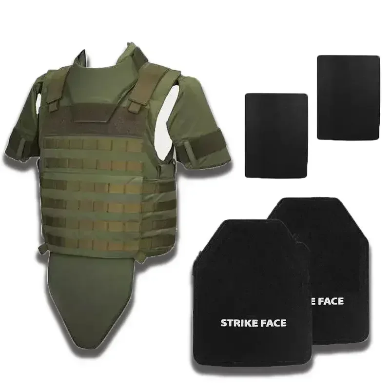 Full Body Tactical Vest and Plate Carrier PE Soft Panel Safety Gear for Field Combat Full Protection in Self Defense