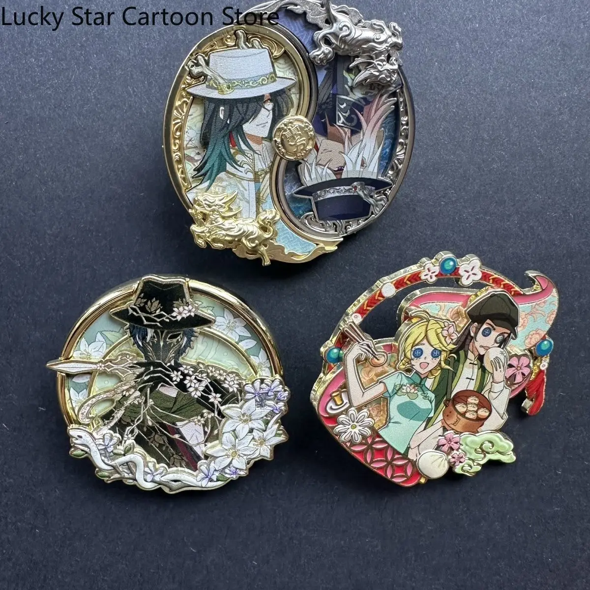 Белая гвардия и черная гвардия Identity V Jack Эмма Вудс, металлическая брошь для косплея, булавка для сумки, подвеска, коллекция, игра, подарок на Хэллоуин