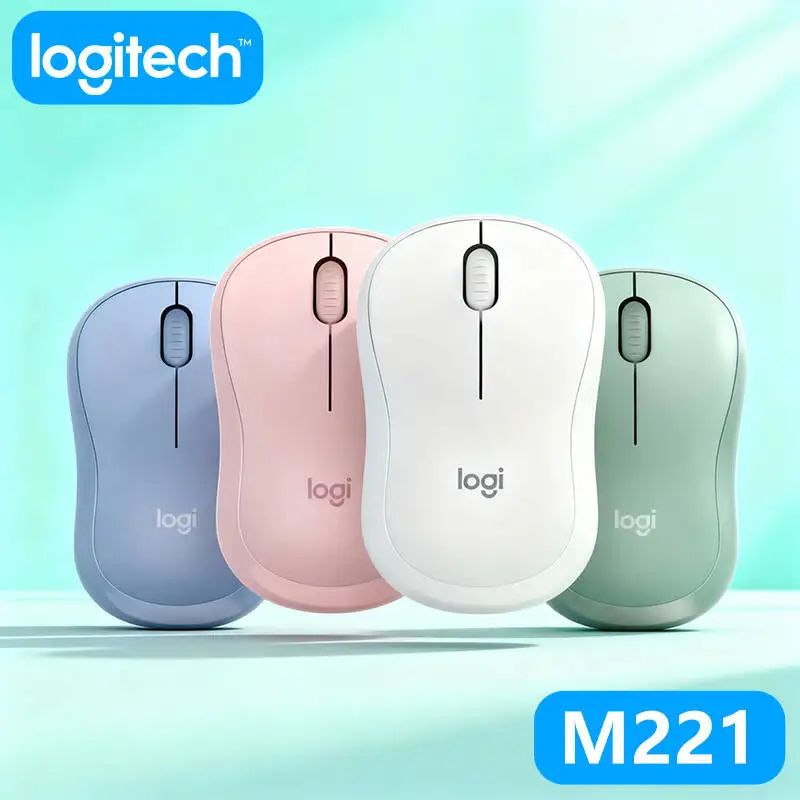 

Беспроводная мышь Logitech M221 Silent - 2.4 ГГц, Plug-and-Play, 75 г, легкая, бесшумные нажатия, идеально подходит для работы дома, в офисе, библиотеке
