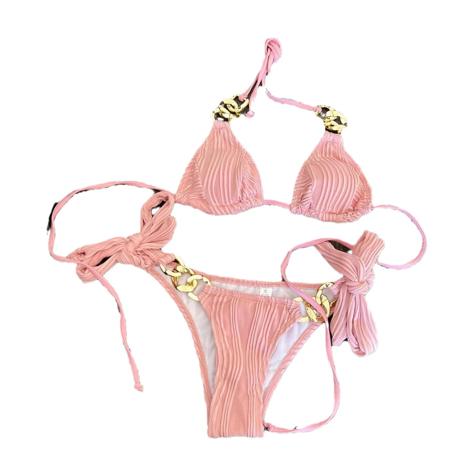 Seksowna Nowa Gorąca Wyprzedaż Bikini na Sezon Bikini Strój Kąpielowy z Łańcuszkami, Oddzielne Elementy, Modna Bielizna Damska Tankini z Importu