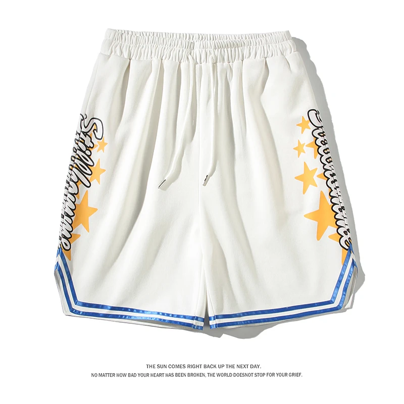 

Men's Baskeall orts Qui Dry Breathable Loose Fit Training Sport Five-Quarter Pants American Casual Sle Polyester Fiber