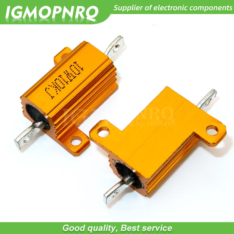 2 stücke 10W Aluminium Power Metal Shell Gehäuse Draht widerstand 0,1 ~ 10k 0,5 1 2 3 5 6 8 10 20 1k 5k 10k Ohm