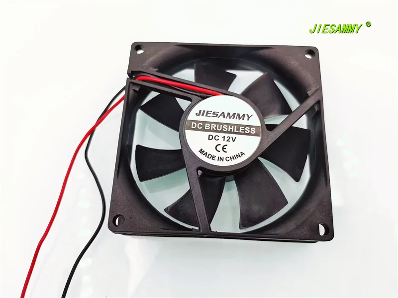 Jiesammy 8020เงียบ12V 0.17A เคสคอมพิวเตอร์80*80*20มม. 8ซม. พัดลมทำความเย็นไอเสีย