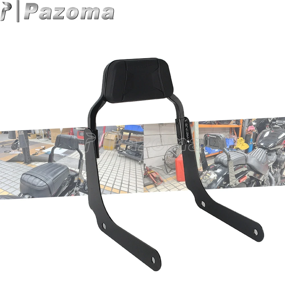 

For Harley M8 Softail FLDE FLSL FXST FXBB FXBBS Adjustable Motorcycle Back Rest Rear Passenger Backrest Pad Mini Sport Sissy Bar