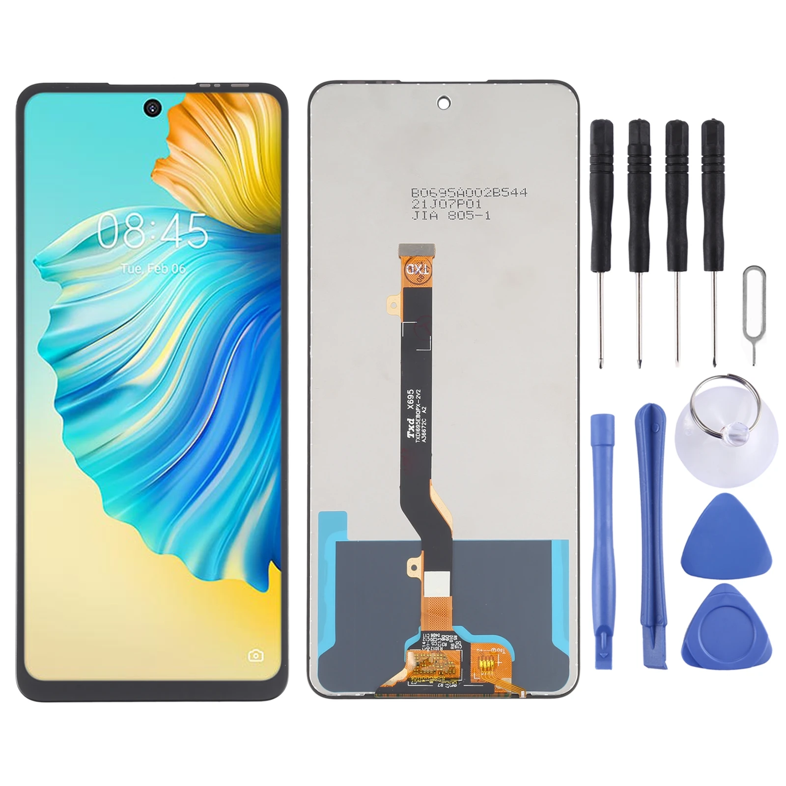 LCD Screen and Digitizer Full Assembly for OPPO Reno4 Z 5G CPH2065