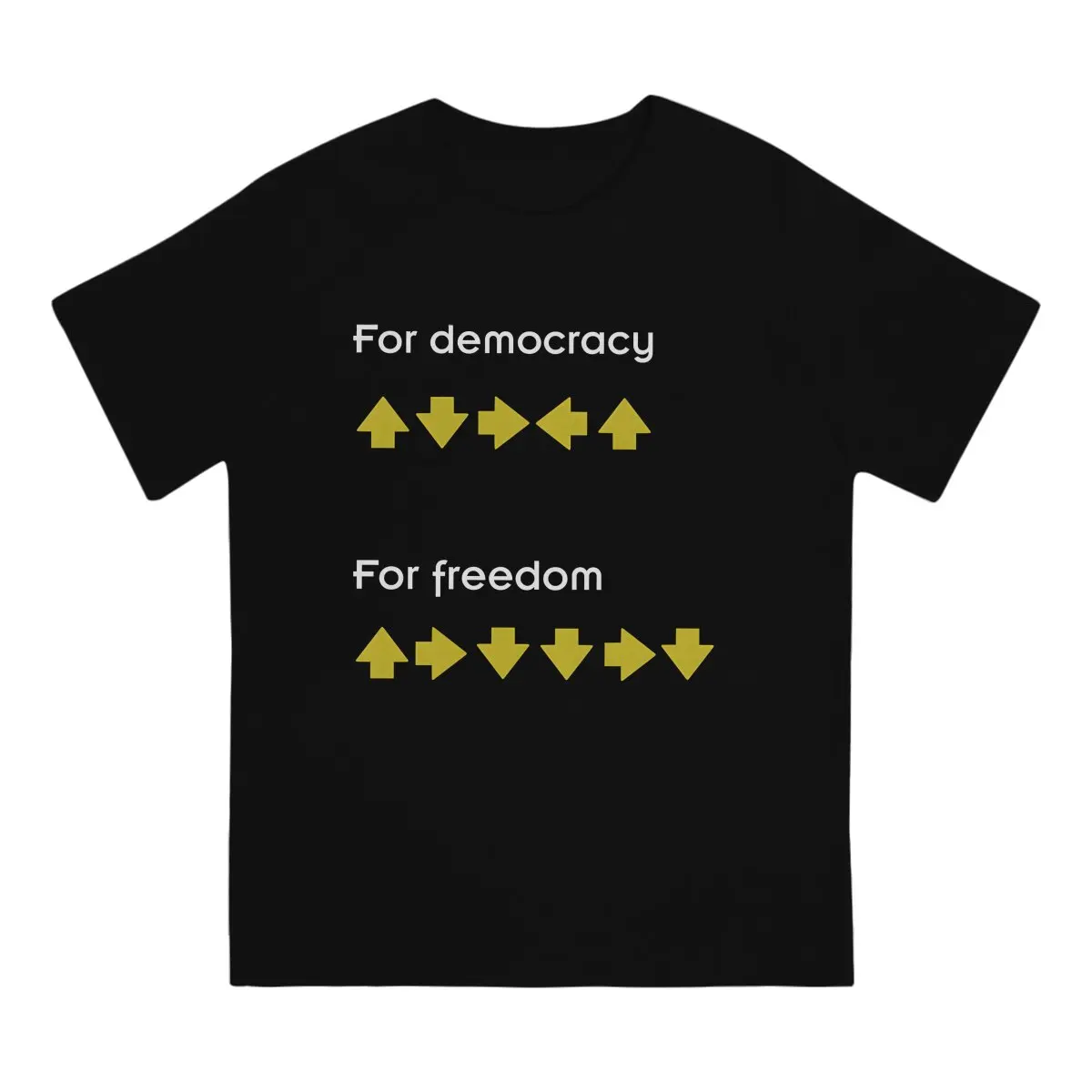 For Democracy For Freedom Stratagems Men's T Shirt Helldivers Hipster Tees Short Sleeve O Neck T-Shirt Pure Cotton 6XL Tops