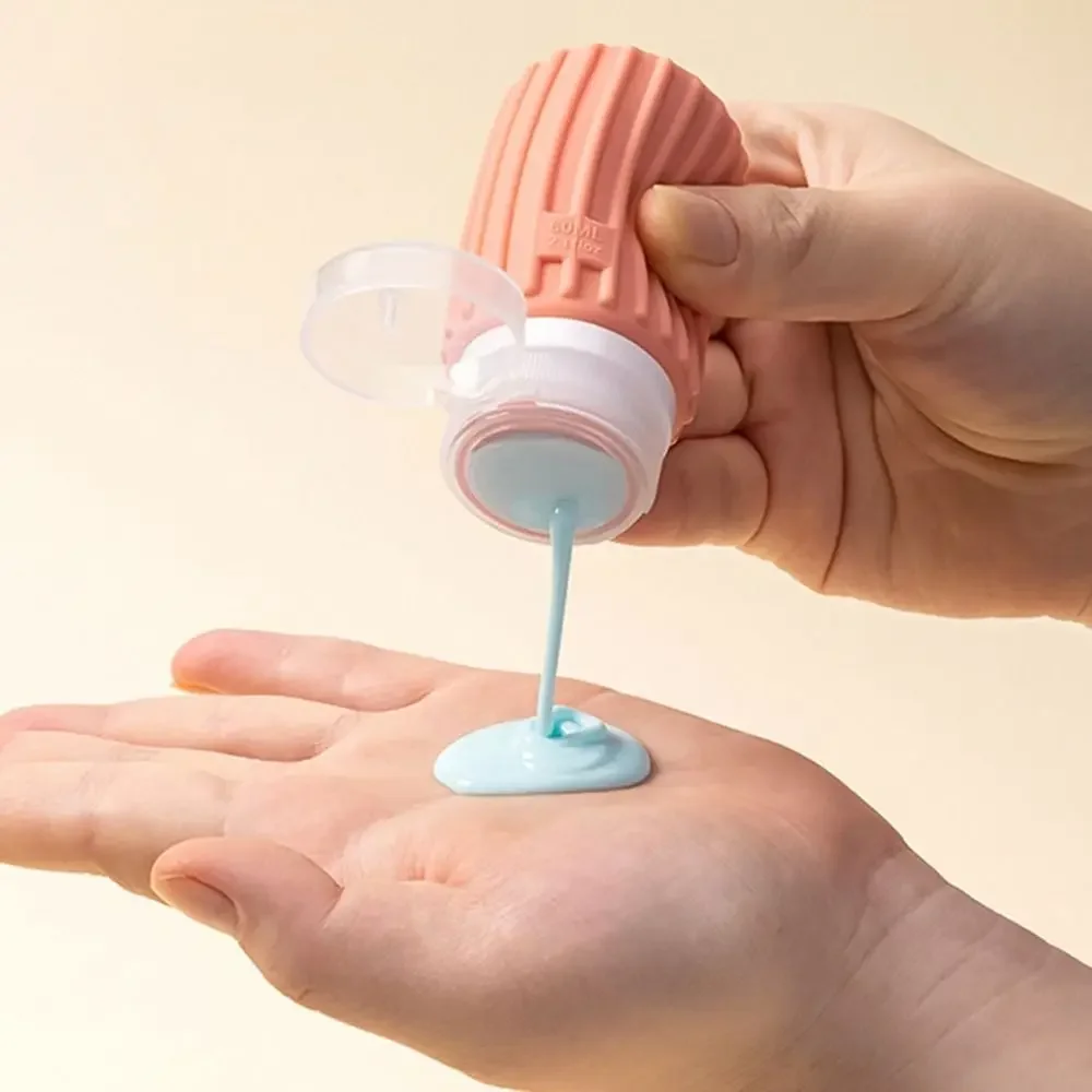 Portable 60/90ML Silicone Refillable Bottles Empty Large Capacity Shower Gel Lotion Bottle Squeeze Lotion Container Travel
