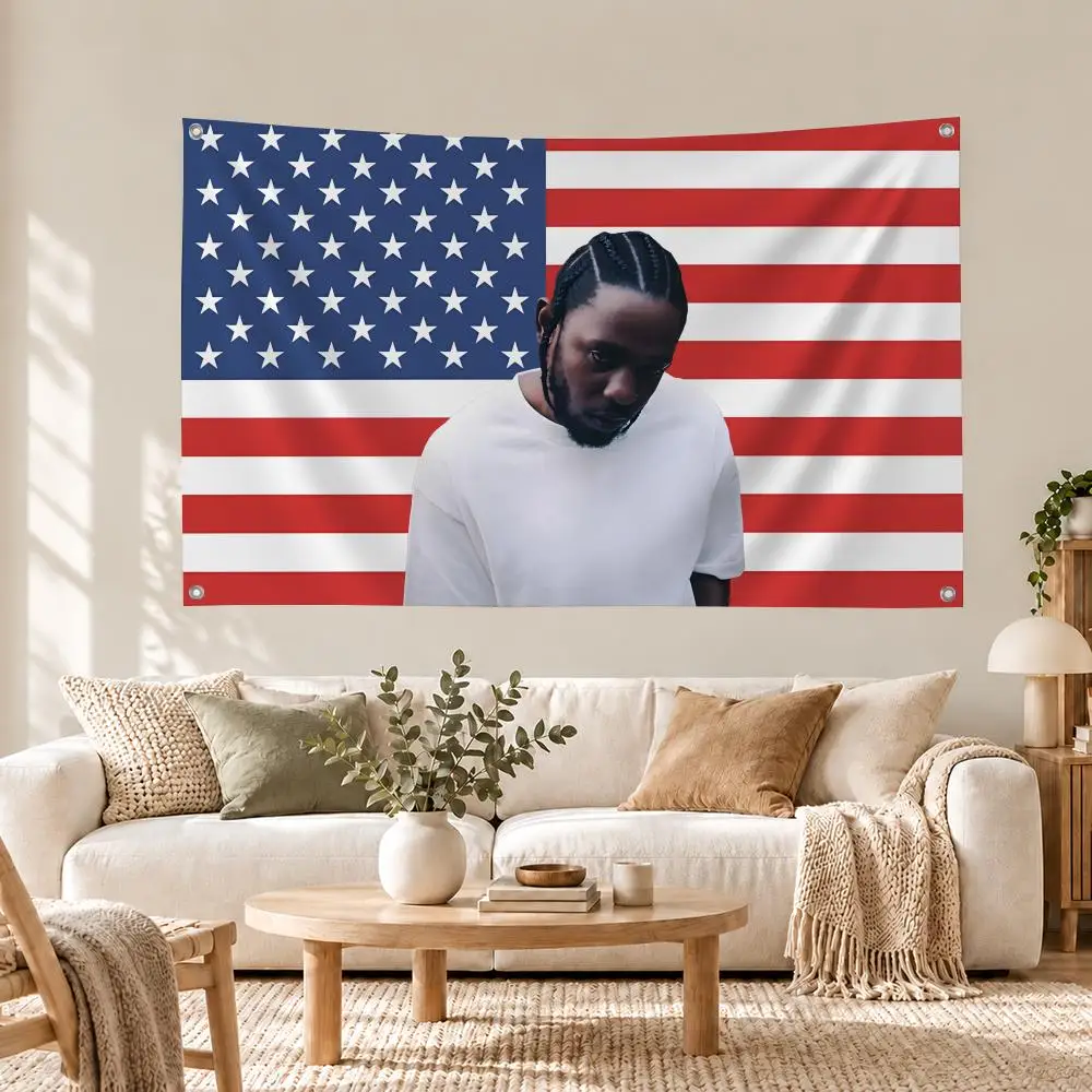 Rapper Kendrick Lamar Flags flag For Living Room Home Dorm Decor Wall Outdoor Camping Party Banner Gifts