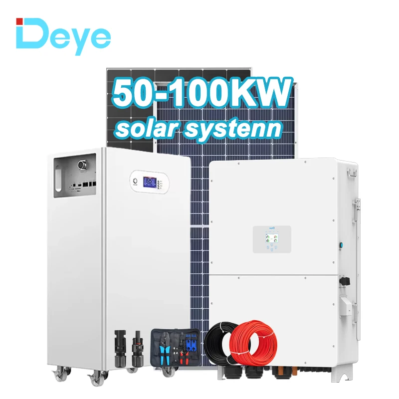 Residential Home Hybrid Solar Energy Storage System Complete Kit - 50KW 75KW 100KW Solar Panel Set for Efficient Power Usage