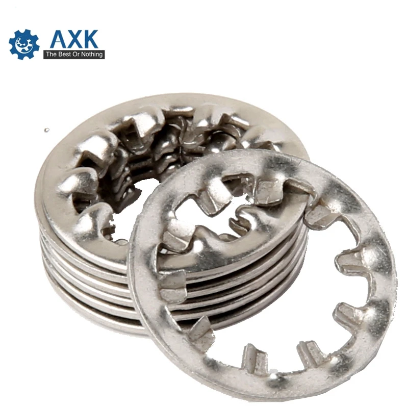 M3 M4 M5 M6 M8 M10 M12 SUS304 DIN6797J 304 Stainless Steel A2 Internal Toothed Shakeproof Washers Lock Washer GB861.1 3 4 5 6 MM