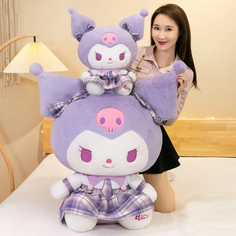 Peluche Grande de Kuromi y My Melody de Sanrio, Muñeco de Peluche Gigante, Lindo Regalo de Cumpleaños para Niñas