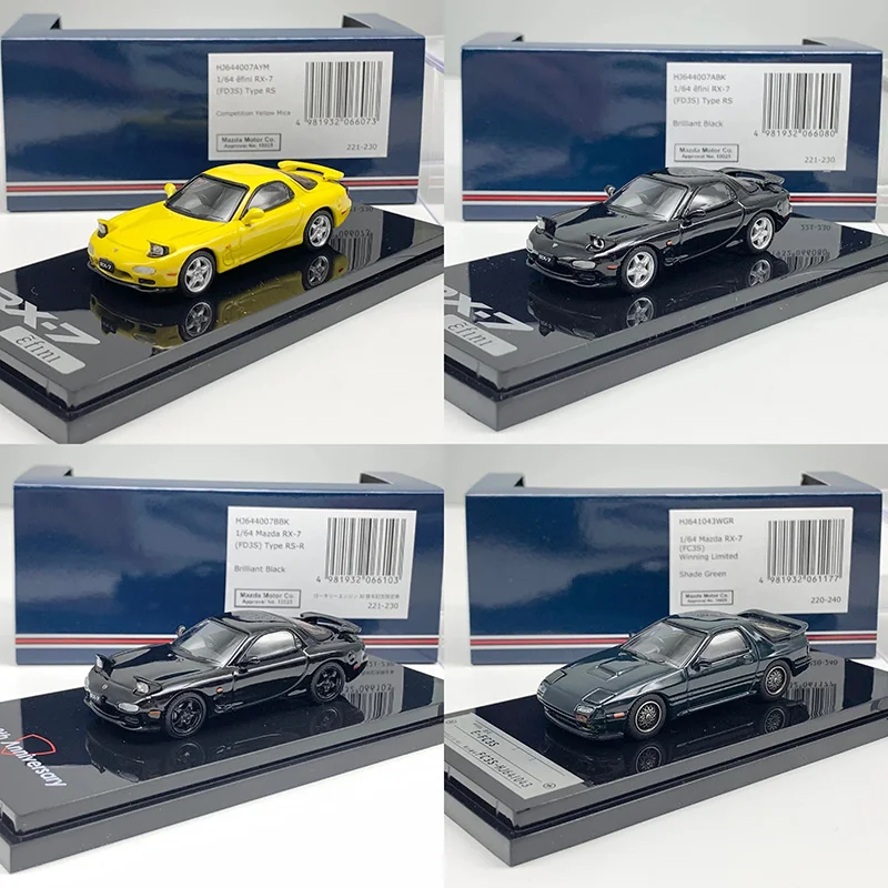 Hobby Japan Diecast Alloy 1: 64 RX-7 FD3S Type RS/RS-R/Winning Limited Car Model Classics Adult Souvenir Gift Static Display