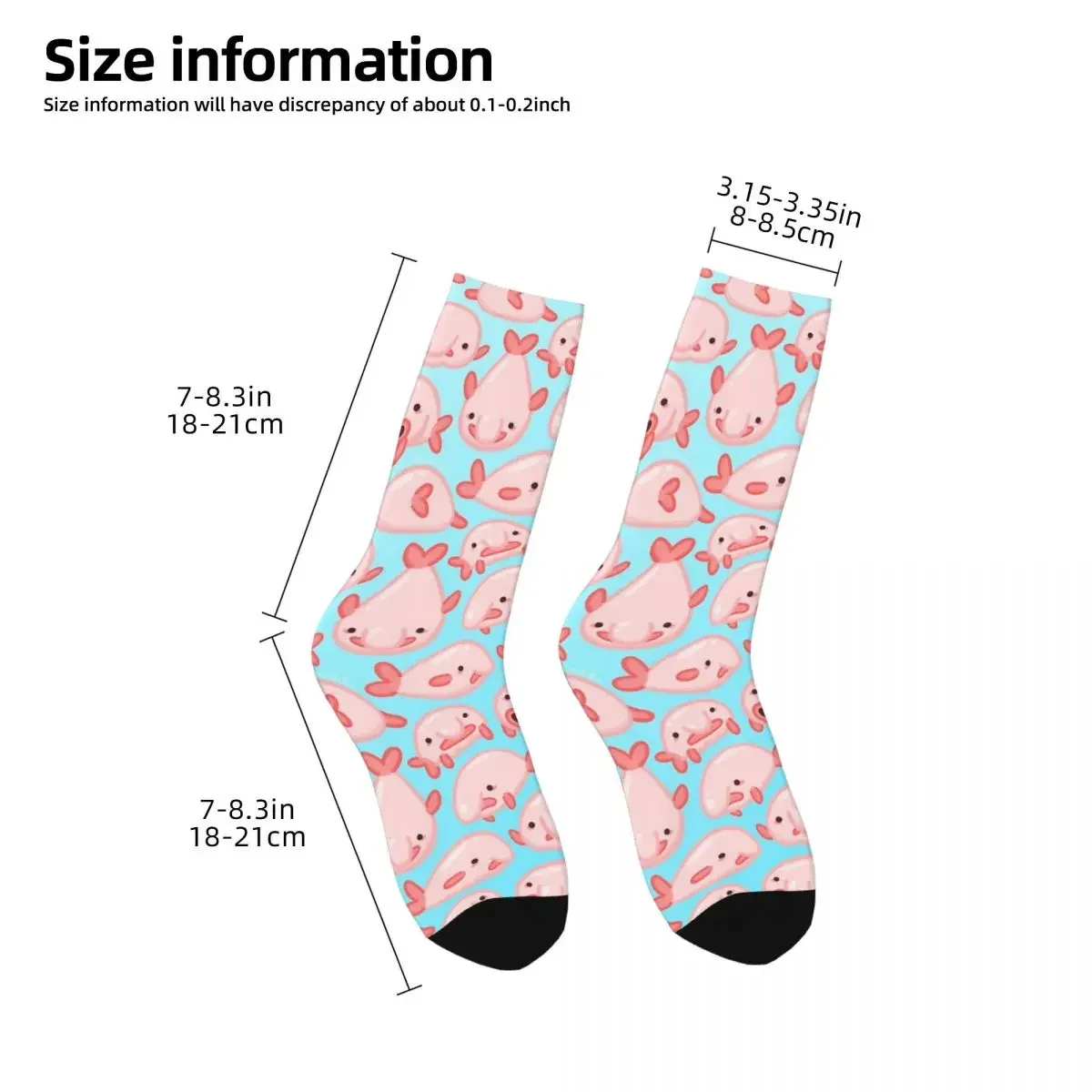 Blobfish Pattern Socks Harajuku Super Soft Stockings All Season Long Socks Accessories for Unisex Christmas Gifts