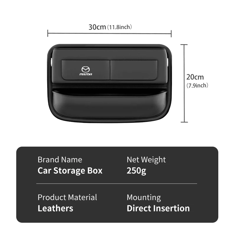 Car Seat Crevice Wallet Phone ID Card Slit Gaps Storage Box For Mazda 6 3 CX5 5 2 323 CX7 Demio Atenza Axela MX30 CX30 CX3