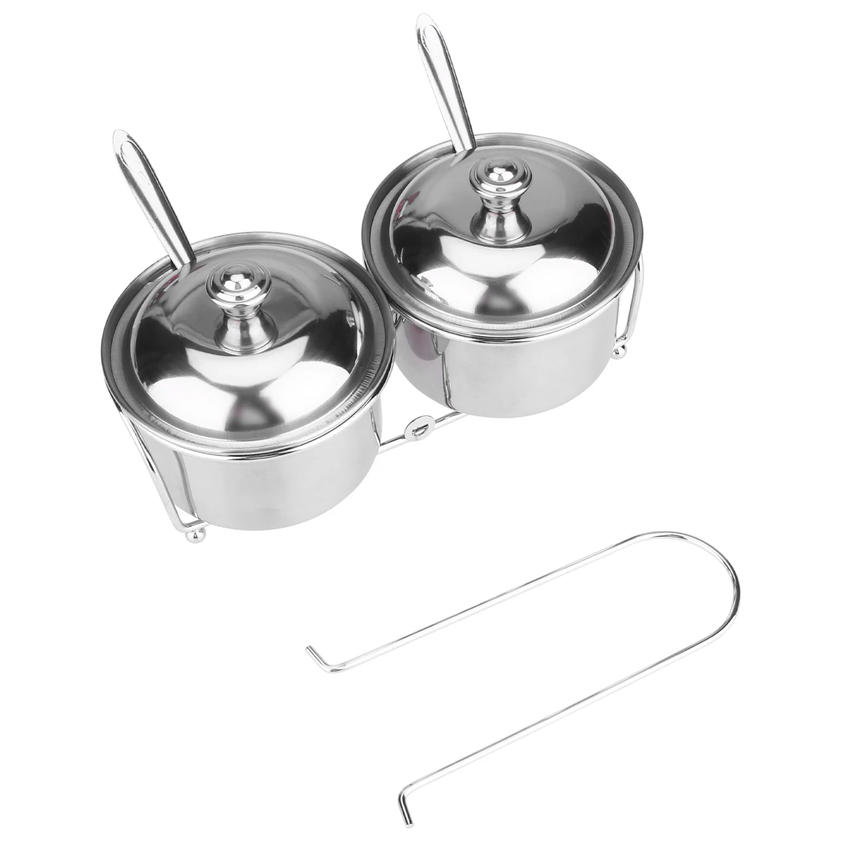 

Stainless Steel Container Spice Container Kitchen Jars with Lid Kitchen Spice Jars Storage Tool Salt Sugar