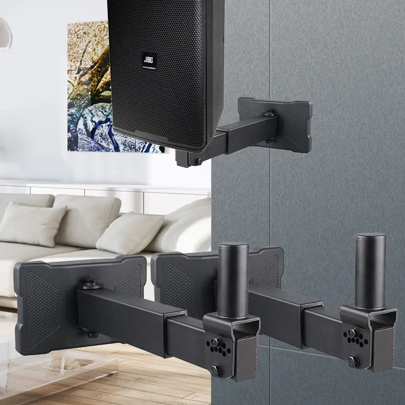 Heavy Duty Wall Mount Bracket for Speakers Adjustable Tilt Audio Shelf Large Weight Capacity Holder Sound System Mounting Stand