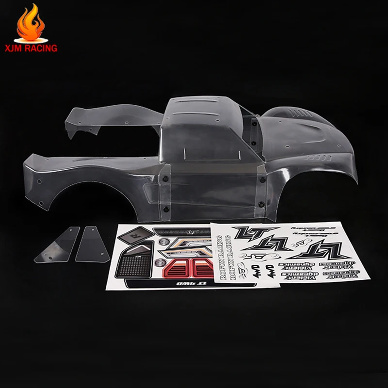 TAO Plastic Transparent Car Shell Body with Stickers Set for 1/5 LOSI 5IVE-T ROFUN ROVAN LT KINGMOTOR X2 DDT FID RACING RC CAR P