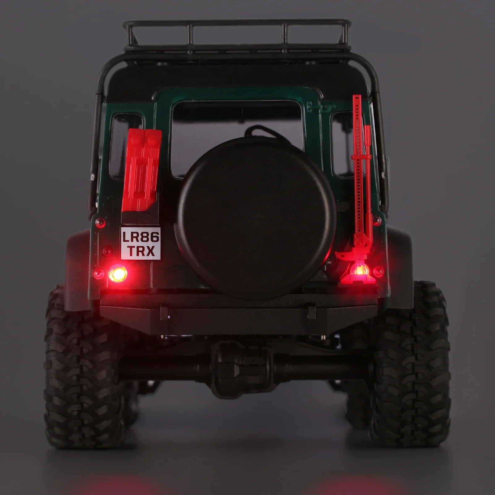 Headlights Taillights LED Lights Remote Control Switch Kit for 1/18 RC Crawler Car TRX4M Upgrade