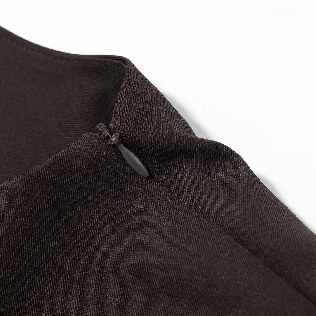 JNLEAOG Outono Novo ort Camadas Decorativas Dr Ele Faion Roupas Femininas Corte Reto Slim Fit Casual Fibra de Poliéster