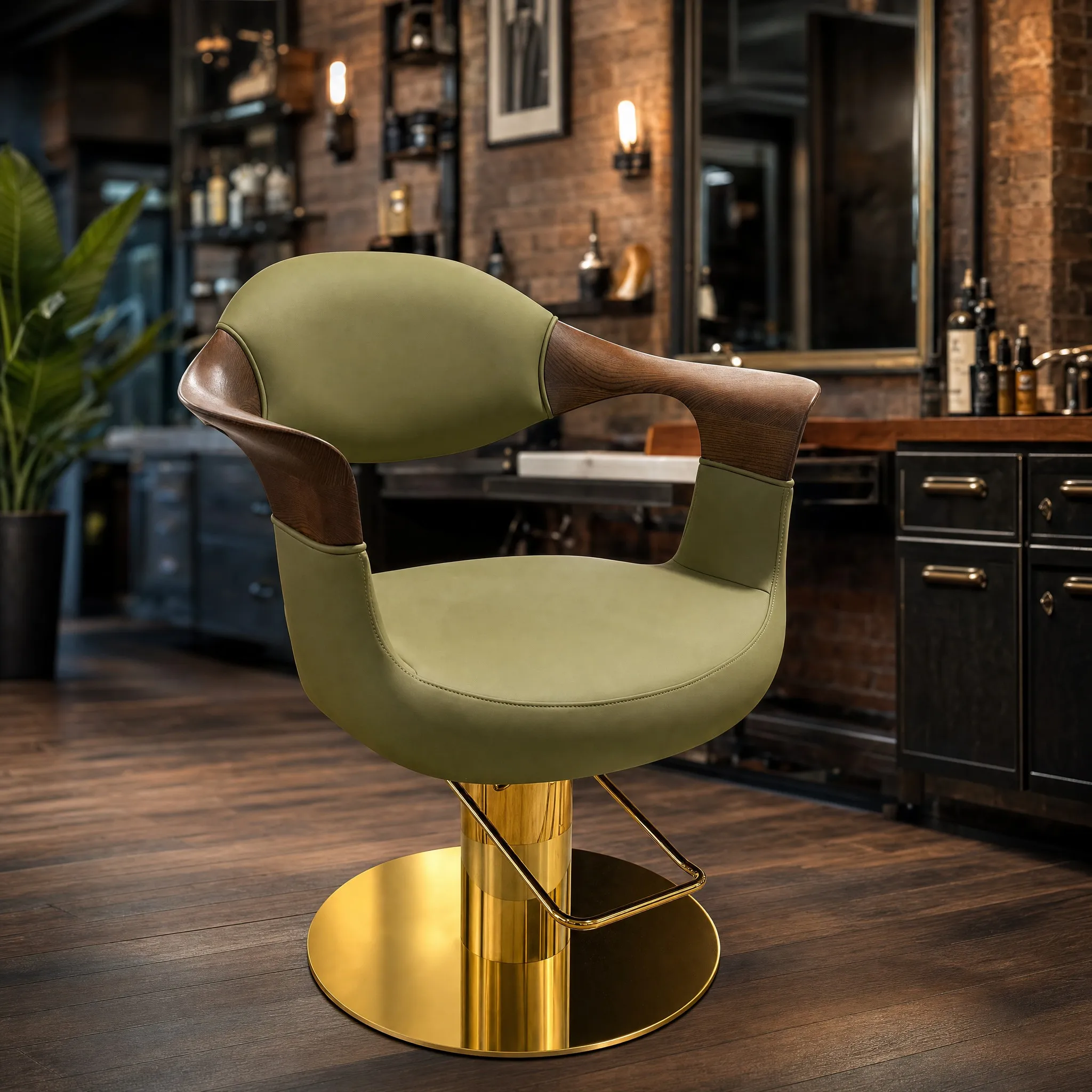 Modern Custom Hair Salon Furniture Barbershop Cutting Hair Chair for Salon Height Adjustable Rotatable Men Styling Chairs