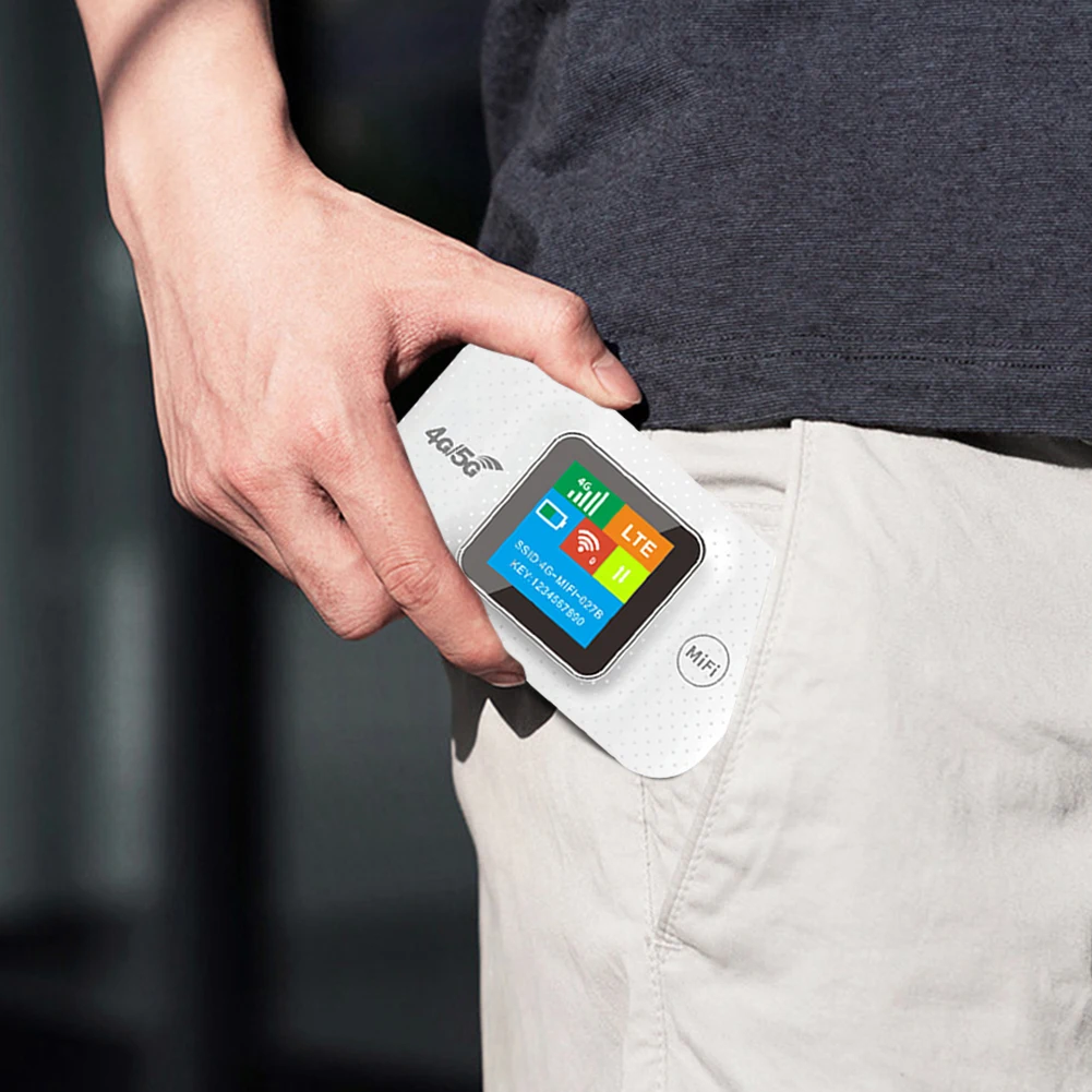 

4G LTE Mobile WiFi Router 3000mAh 150Mbps Wireless Internet Router Type-C with Sim Card Slot Mini Outdoor Hotspot for Car Travel